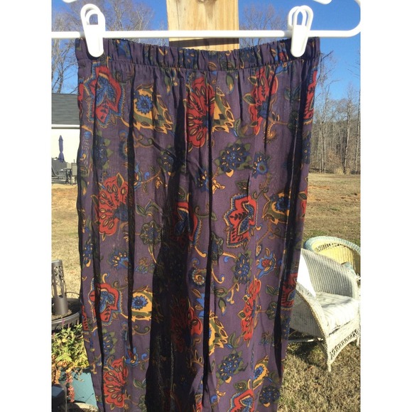 Vtg Ann Taylor womens stretchy pants P petite sheer purple 90s in living color - Picture 2 of 11